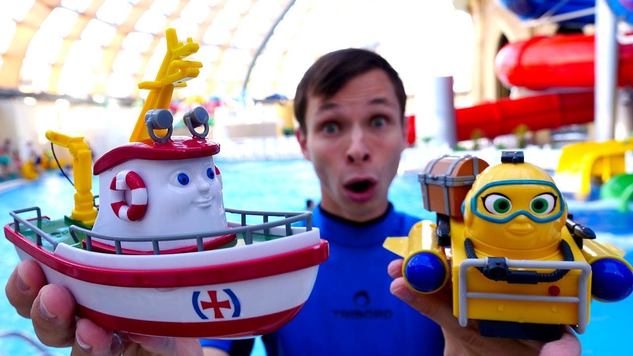 Video-s-igrushkami-v-akvaparke.-Ishhem-sokrovishha-s-Fyodorom-i-Elayas