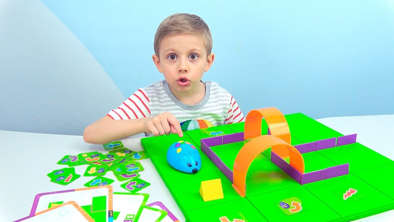 Danik-i-MYSHKA-V-LABIRINTE-Razvivayushhaya-Igrushka-ROBOT-dlya-detej.-STEM-nabor-Learning-Resources