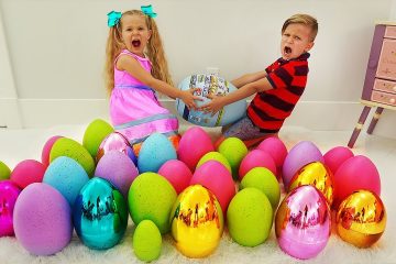 Diana-and-Roma-pretend-play-Easter-Surprise-Eggs-Hunt