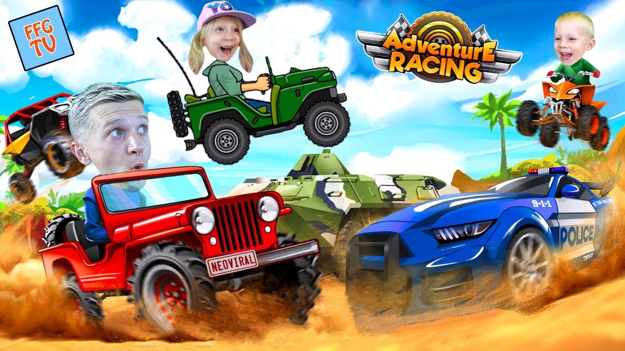 PRIKLYUCHENIYA-na-MASHINKAH-v-igre-Adventure-Racing-Kollektsiya-Mashin-CHto-my-KUPILI-Ot-FFGTV