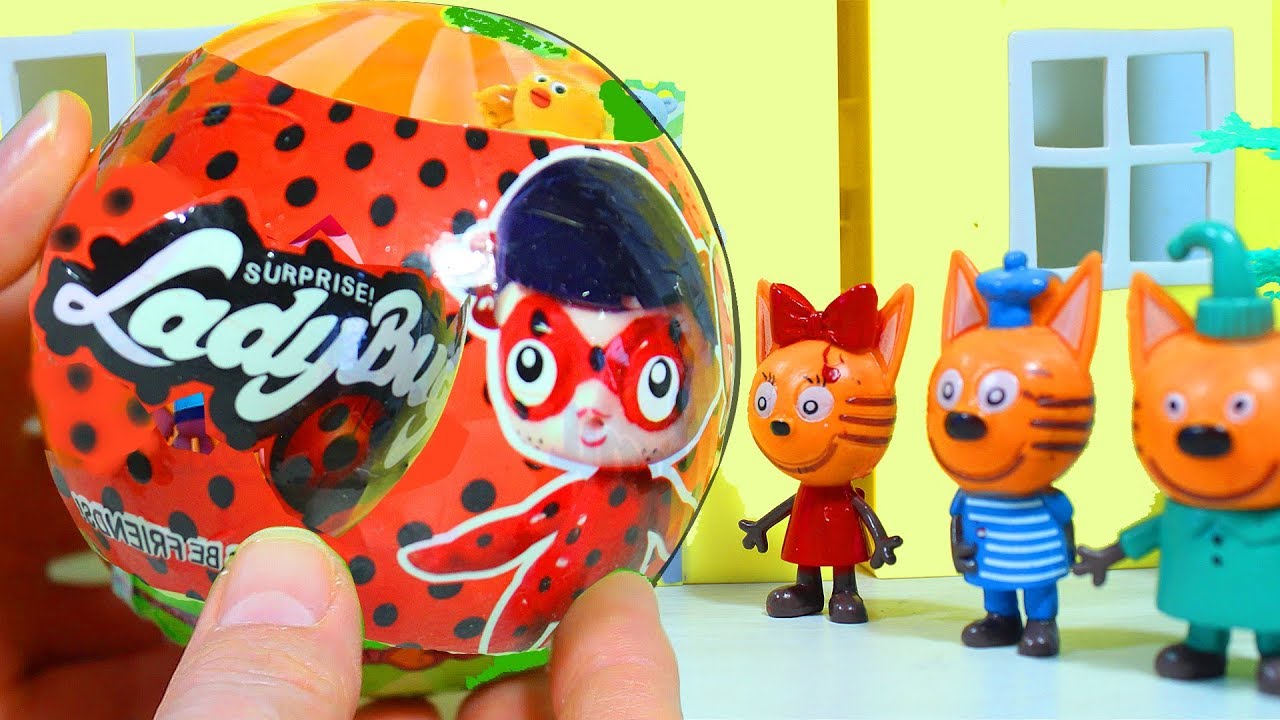 Tri-Kota-i-Ledi-Bag-SHar-Lol-Syurpriz-LadyBug-dlya-Karamelki-Multik-s-igrushkami
