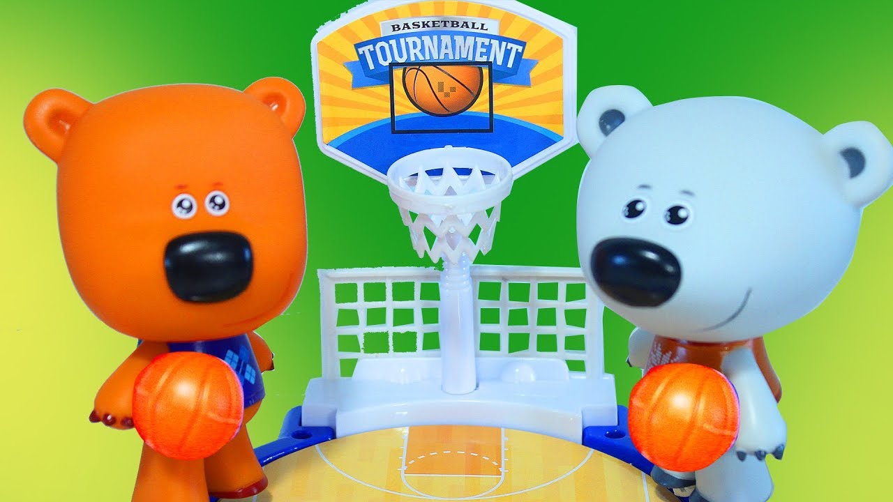 Mi-mi-Mishki-uchatsya-igrat-v-basketbol-Multik-s-igrushkami