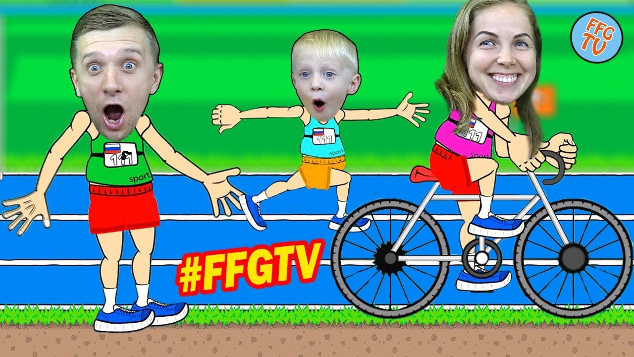 SIMULYATOR-Bezumnyh-SPORTSMENOV-ot-FFGTV-Veselyj-Sportivnyj-CHELLENDZH-ot-Mamy-Papy-i-Dani