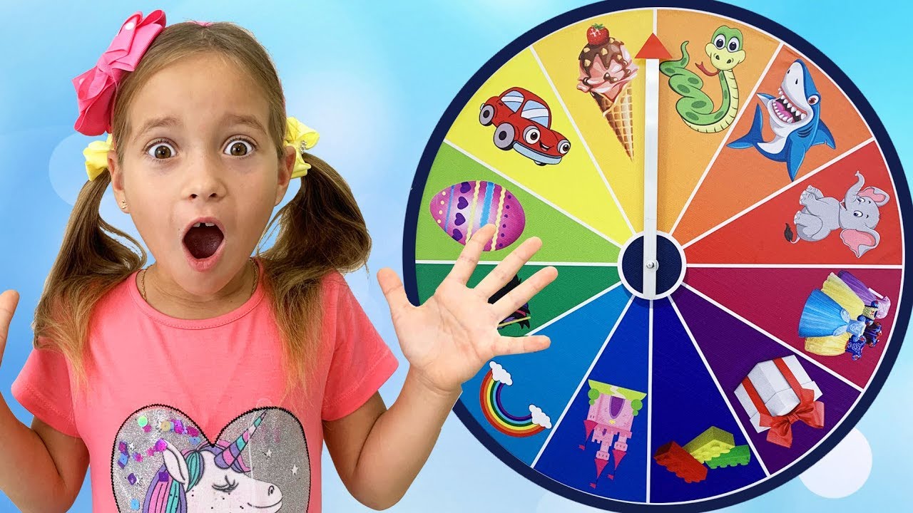 Sofia-and-a-Fun-children39s-game-with-a-Magic-wheel