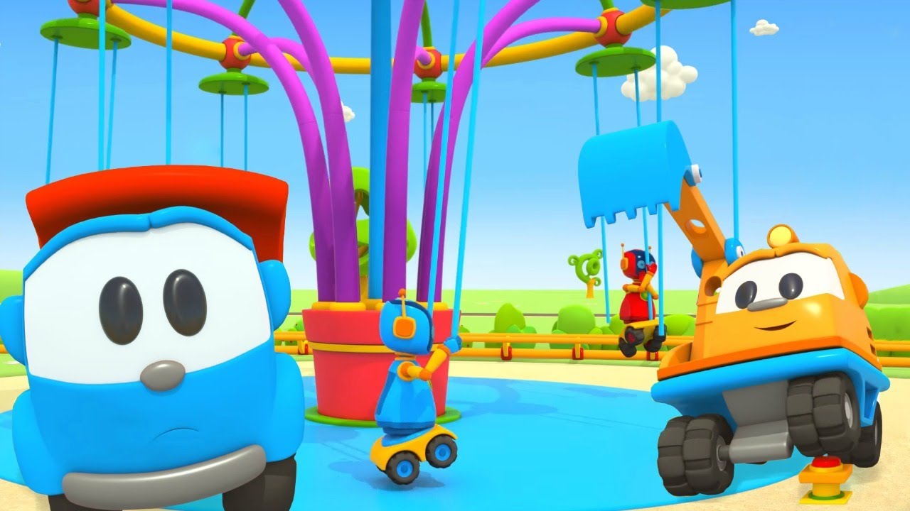 Gruzovichok-Leva-i-Park-attraktsionov.-Razvivayushhie-multiki-dlya-detej