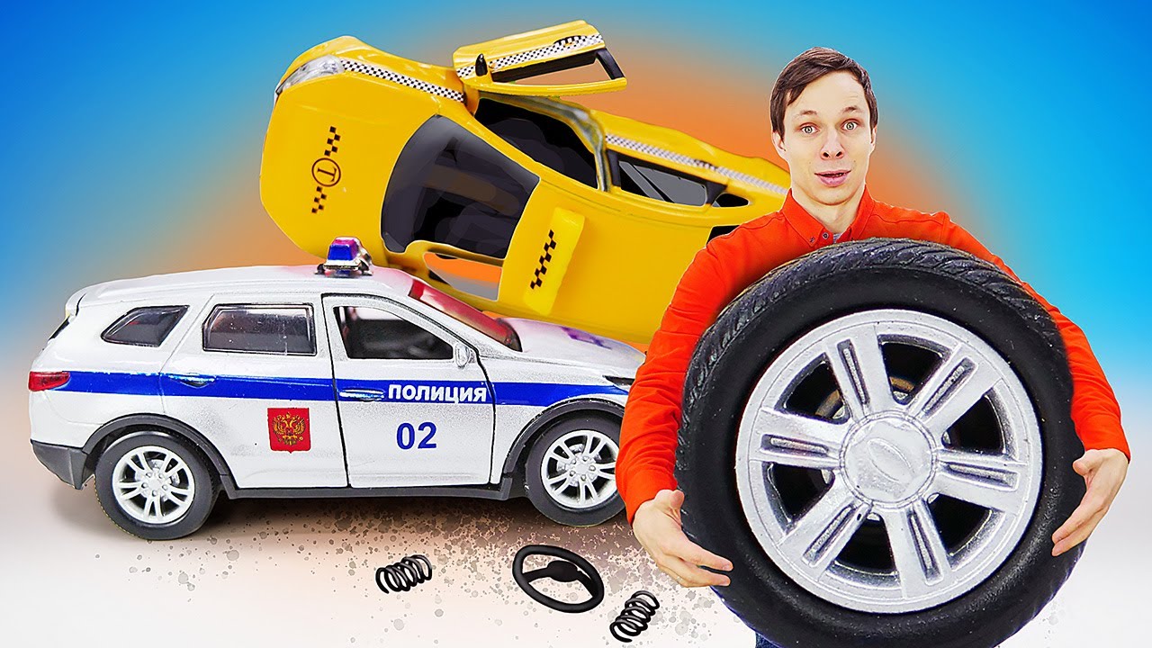 Video-dlya-malchikov-CHinim-Politsejskuyu-mashinu-v-Avtomasterskoj-Novye-igry-onlajn