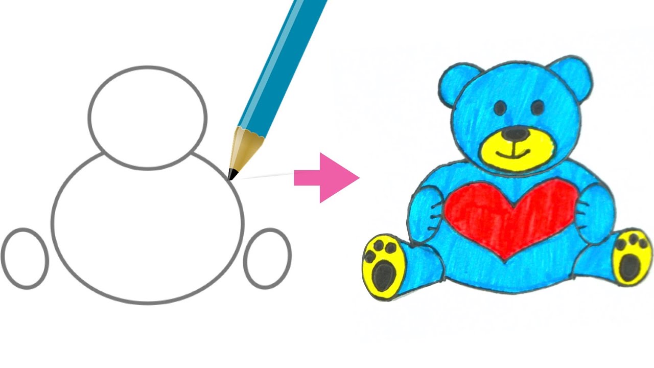 Uchimsya-risovat-Mishku-Pingvina-i-Sovu.-Risovanie-dlya-detej